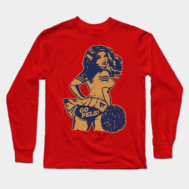 New Orleans Basketball Cheerleader Long Sleeve T-Shirt by darklordpug